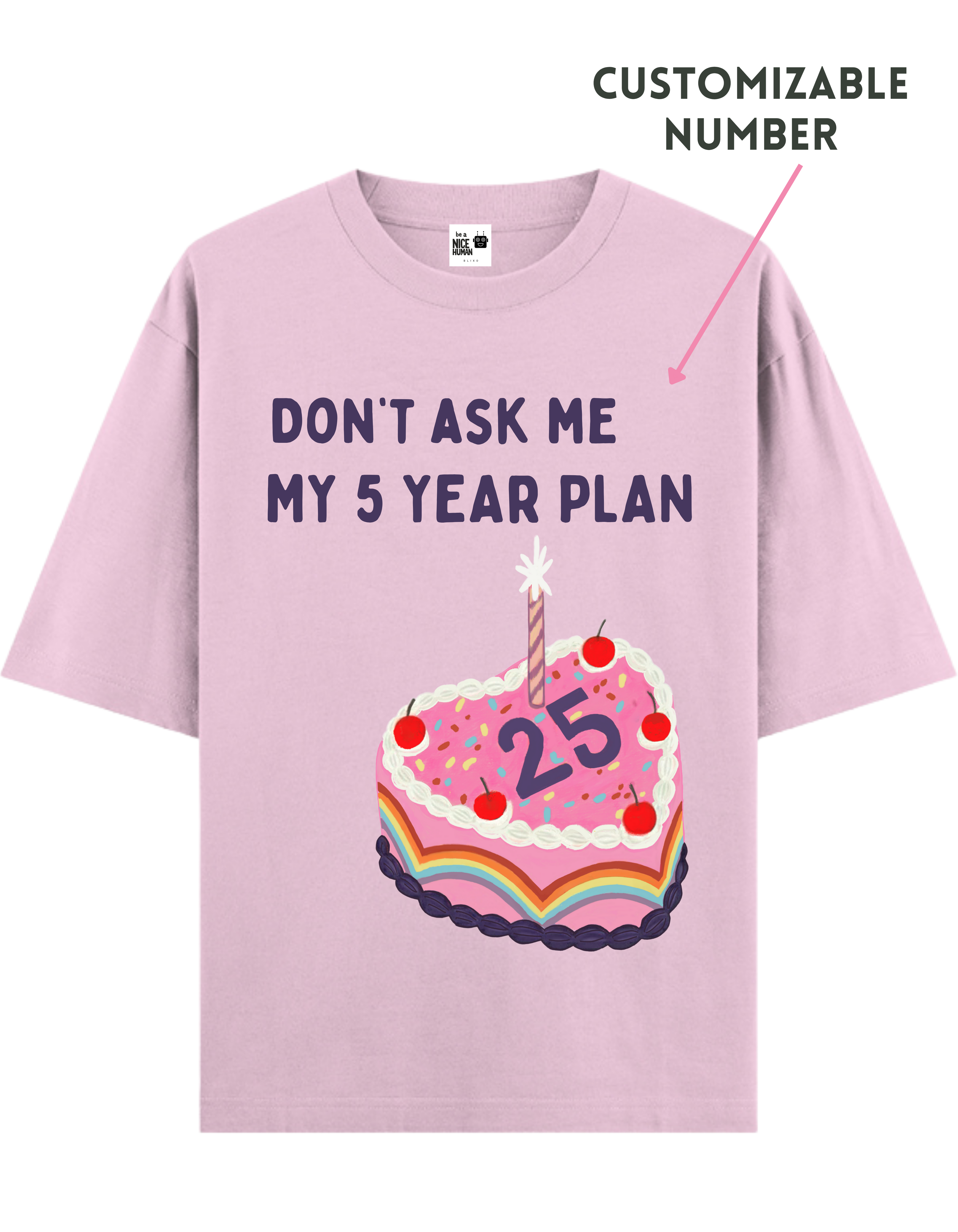 Personalized Heart Cake with Rainbow Flare Unisex T-Shirt