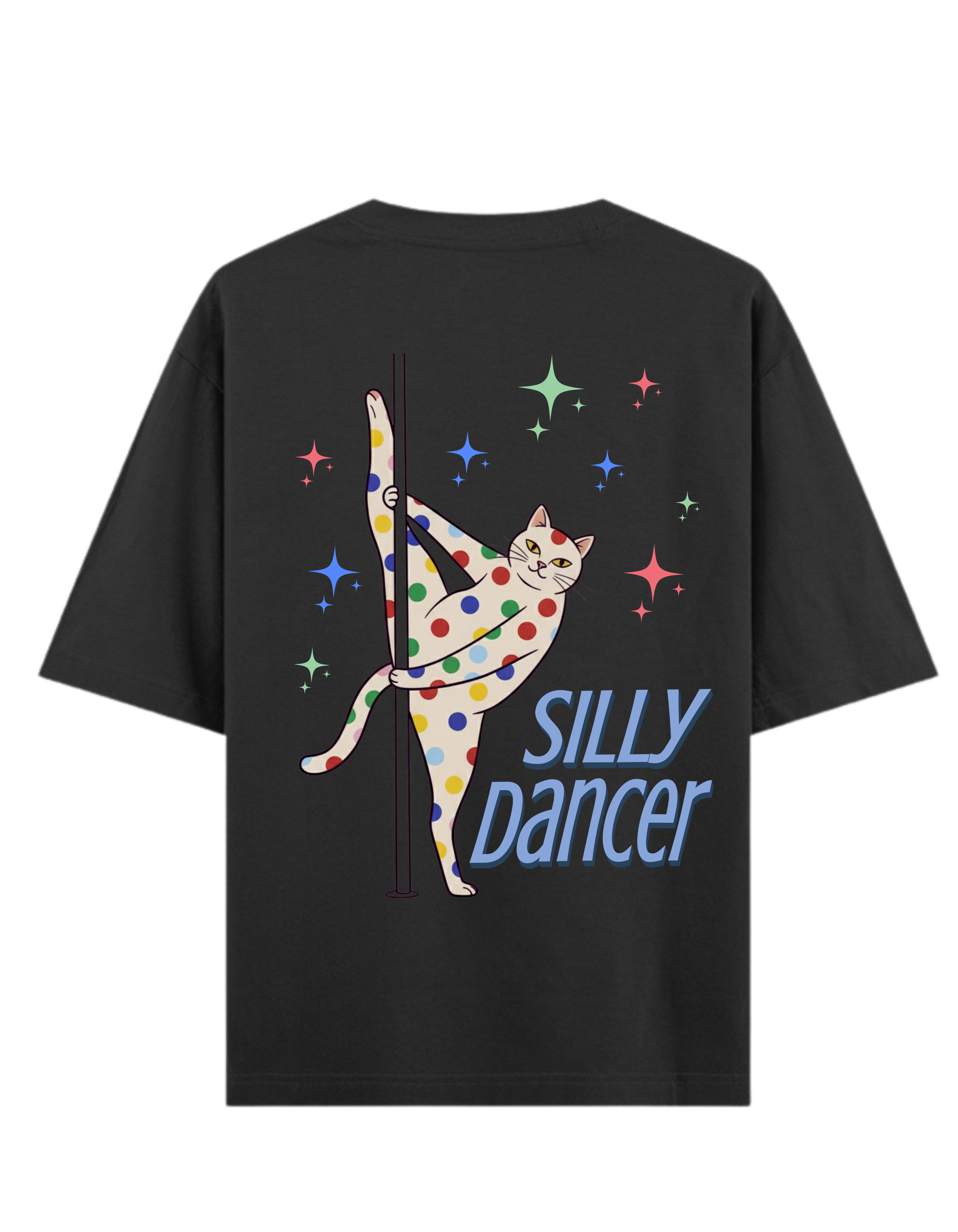 Proud Silly Dancing Cat Unisex Oversized Fit T-Shirt