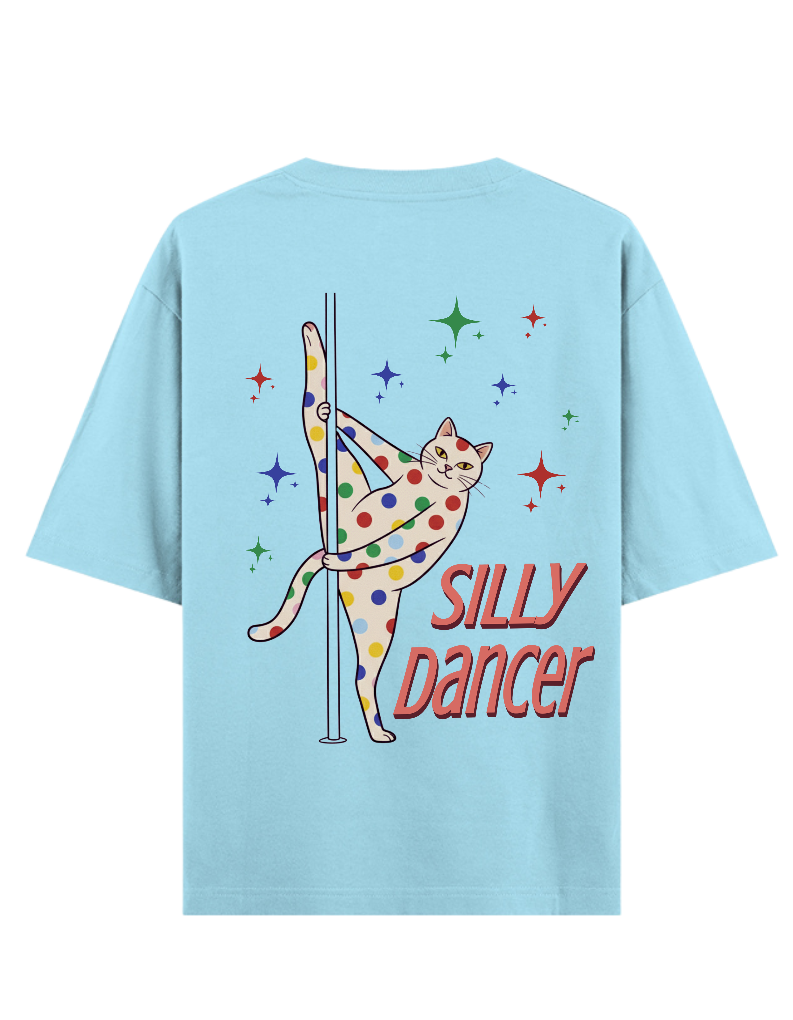 Proud Silly Dancing Cat Unisex Oversized Fit T-Shirt