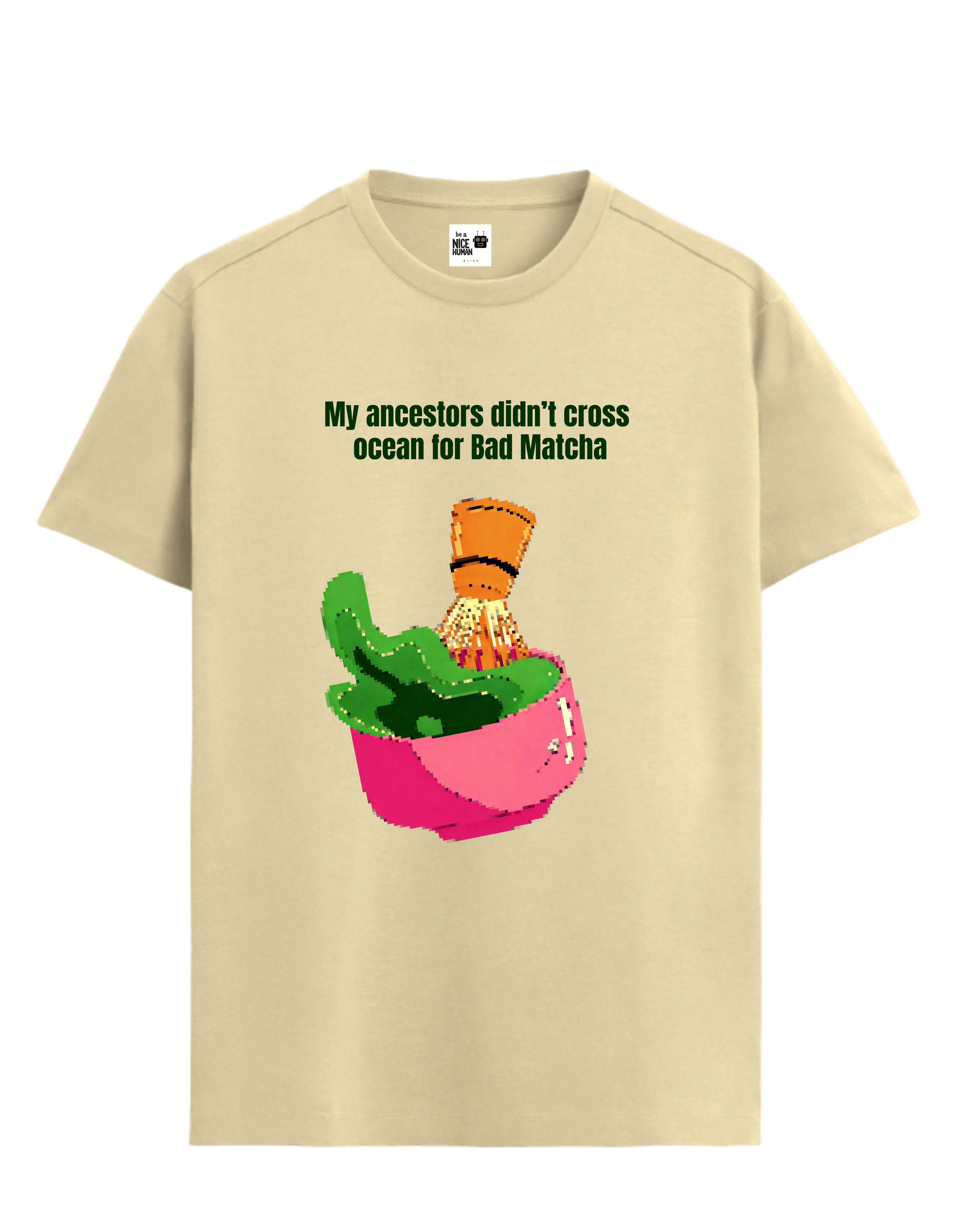 Matcha Addict Pixel Graphic Unisex T-Shirt