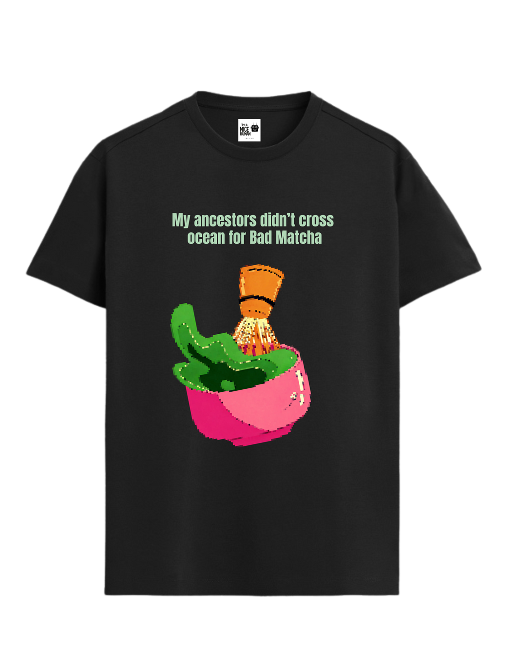 Matcha Addict Pixel Graphic Unisex T-Shirt