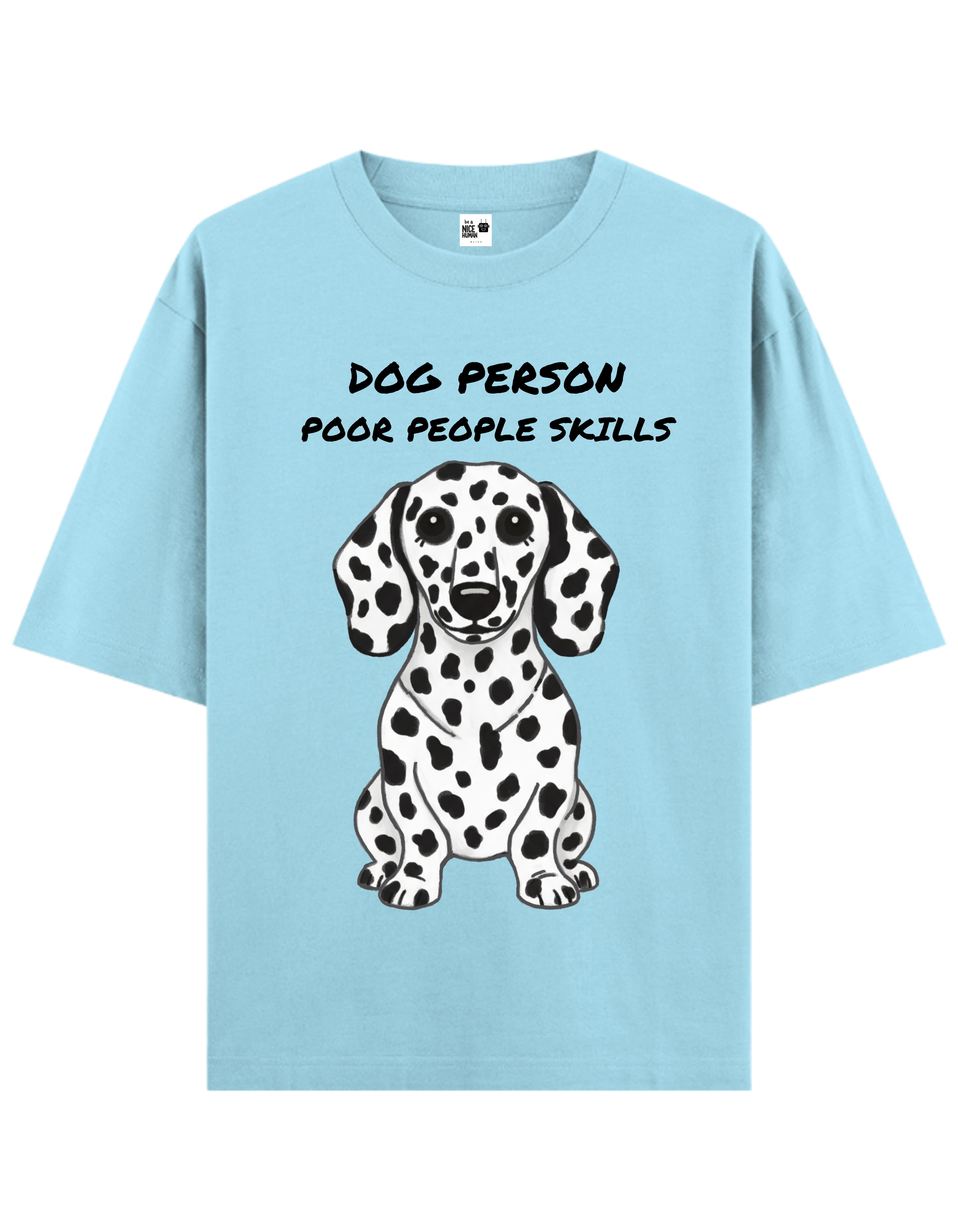 Black & White Dalmatian Unisex Oversized T-Shirt