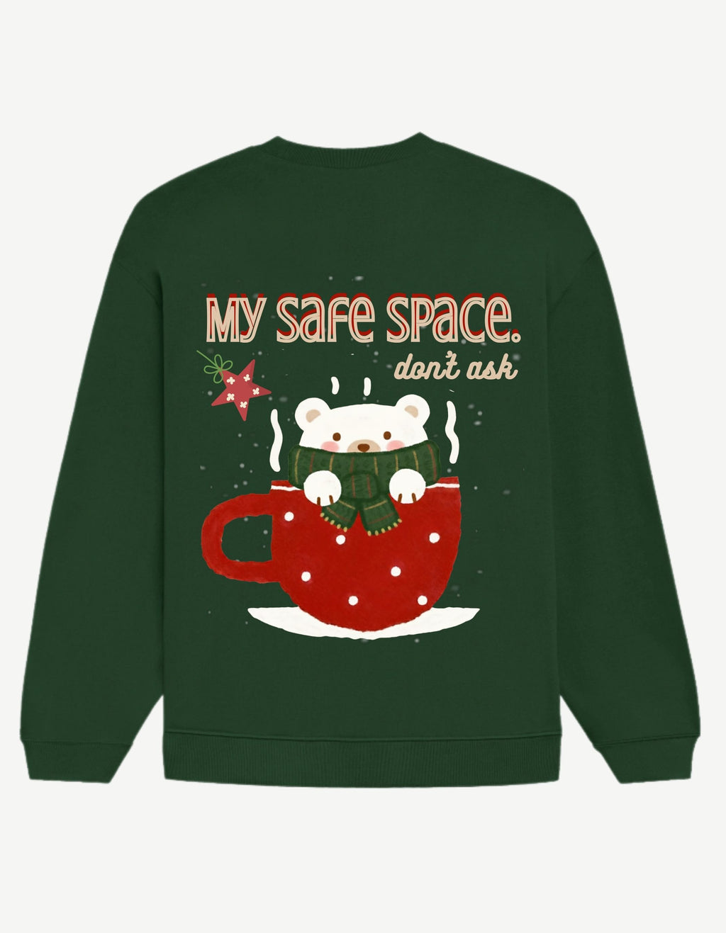 Cozy Bear Holiday Sweatshirt (Select Print placement - Front or Back)