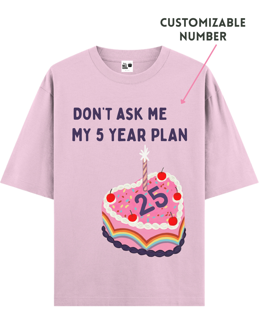 Personalized Heart Cake with Rainbow Flare Unisex T-Shirt