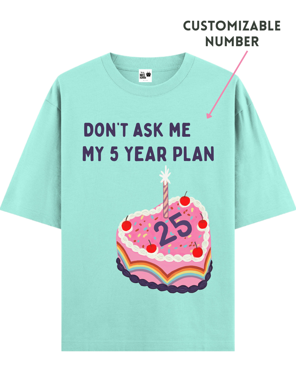 Personalized Heart Cake with Rainbow Flare Unisex T-Shirt