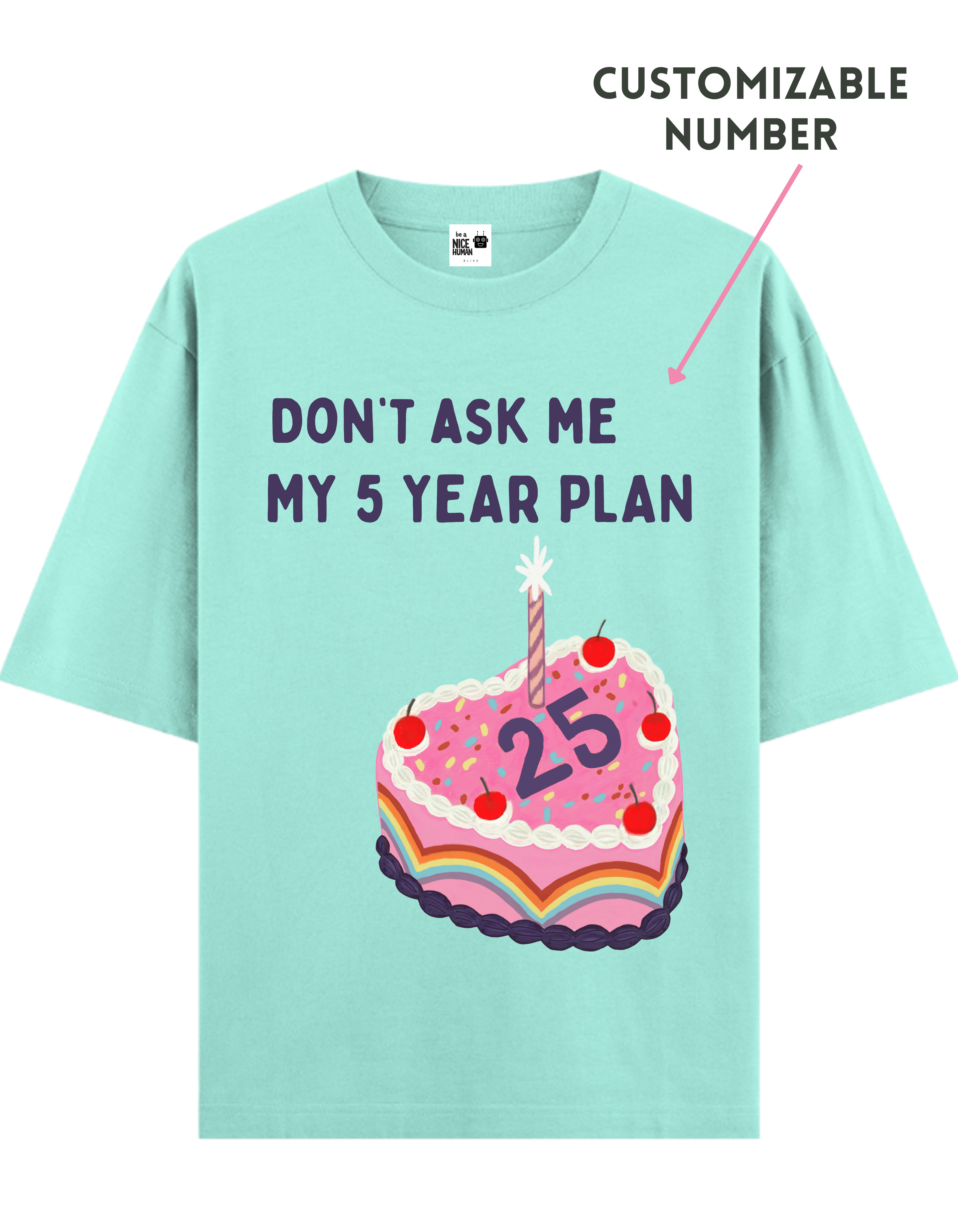 Personalized Heart Cake with Rainbow Flare Unisex T-Shirt