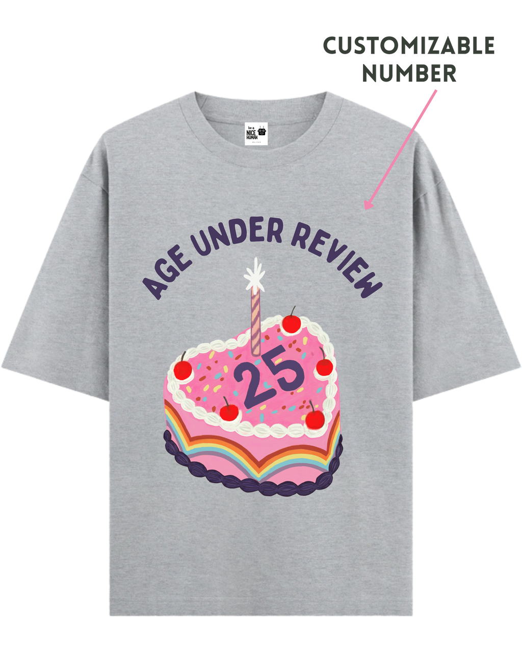 Personalized Heart Cake with Rainbow Flare Unisex T-Shirt