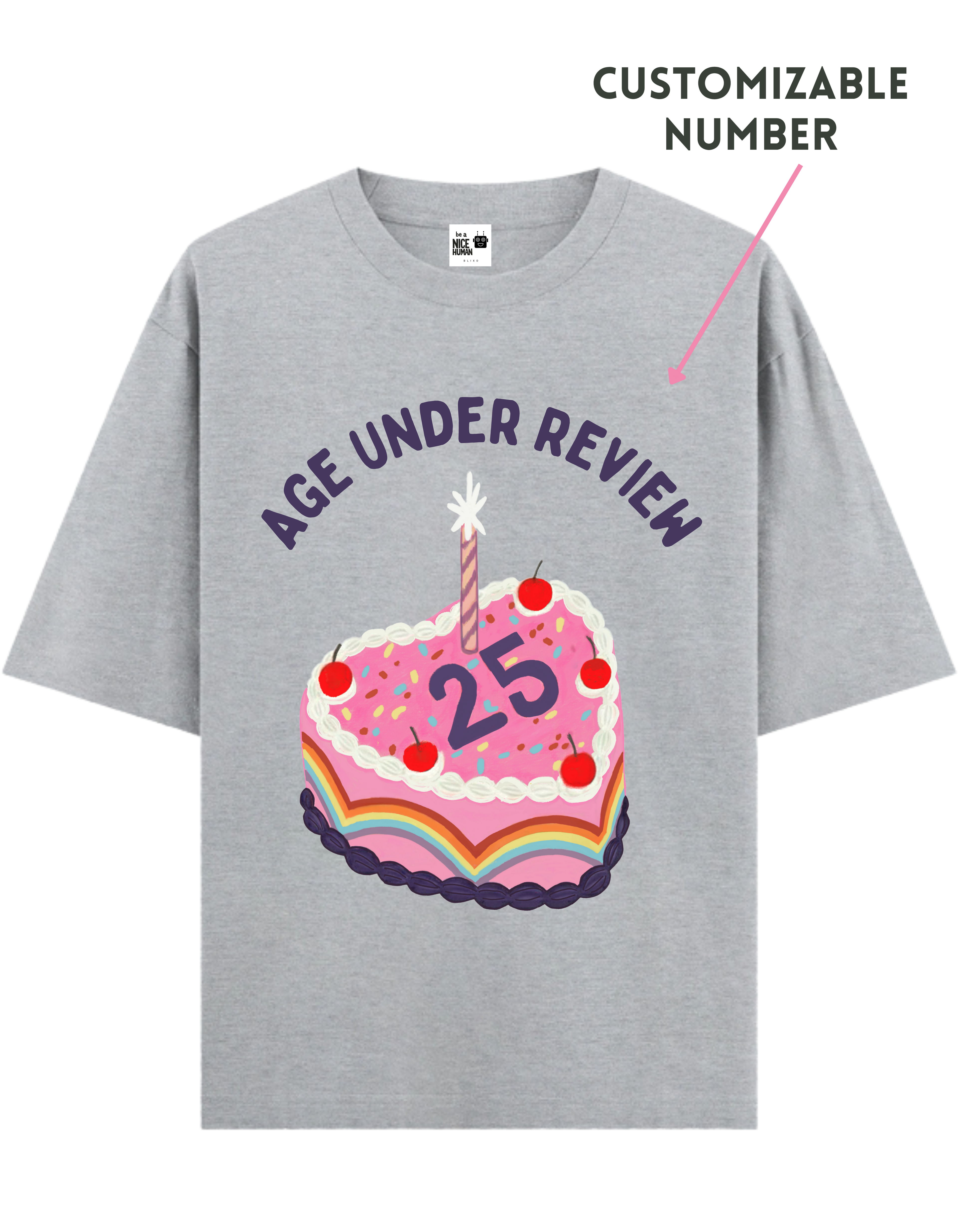 Personalized Heart Cake with Rainbow Flare Unisex T-Shirt