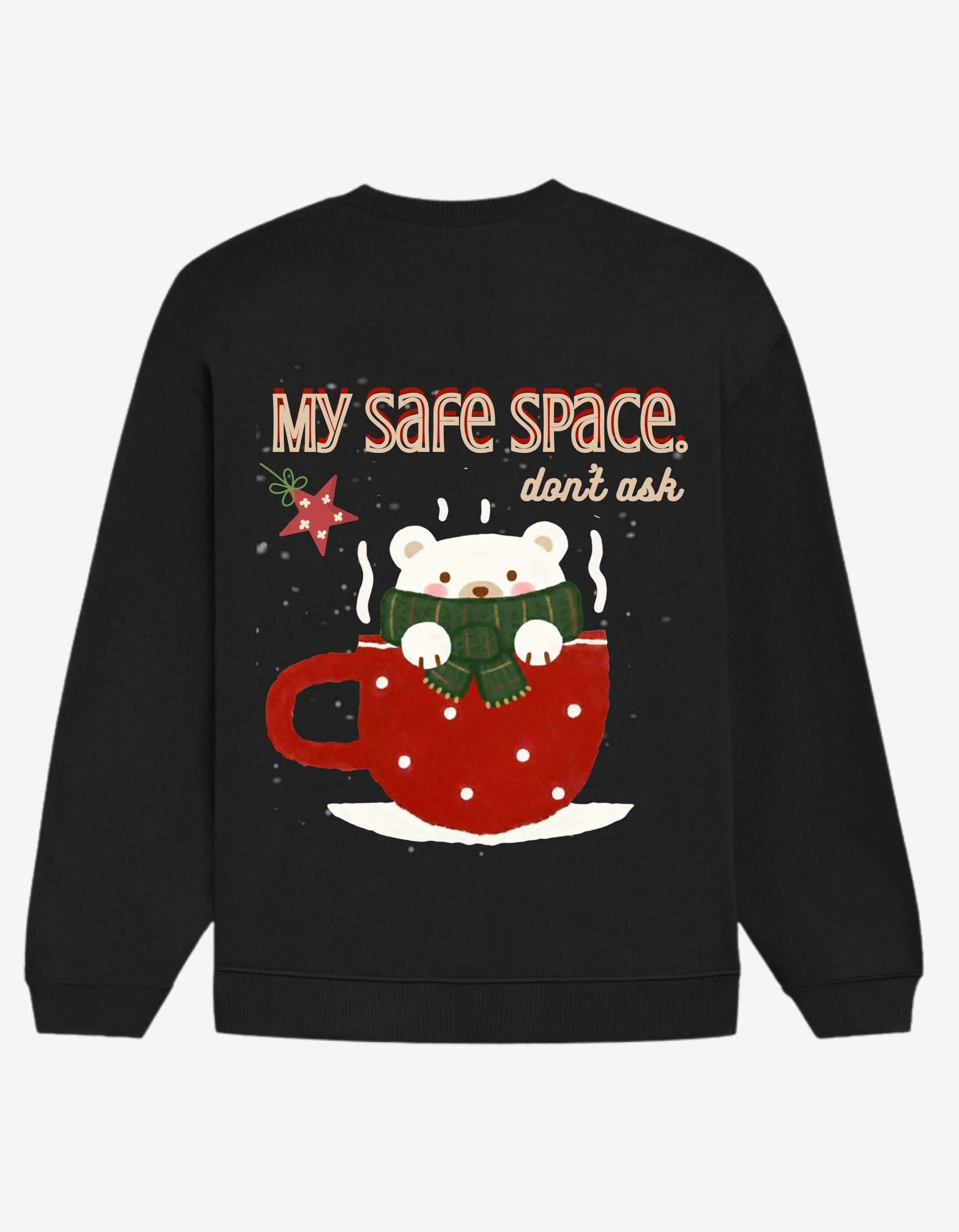 Cozy Bear Holiday Sweatshirt (Select Print placement - Front or Back)