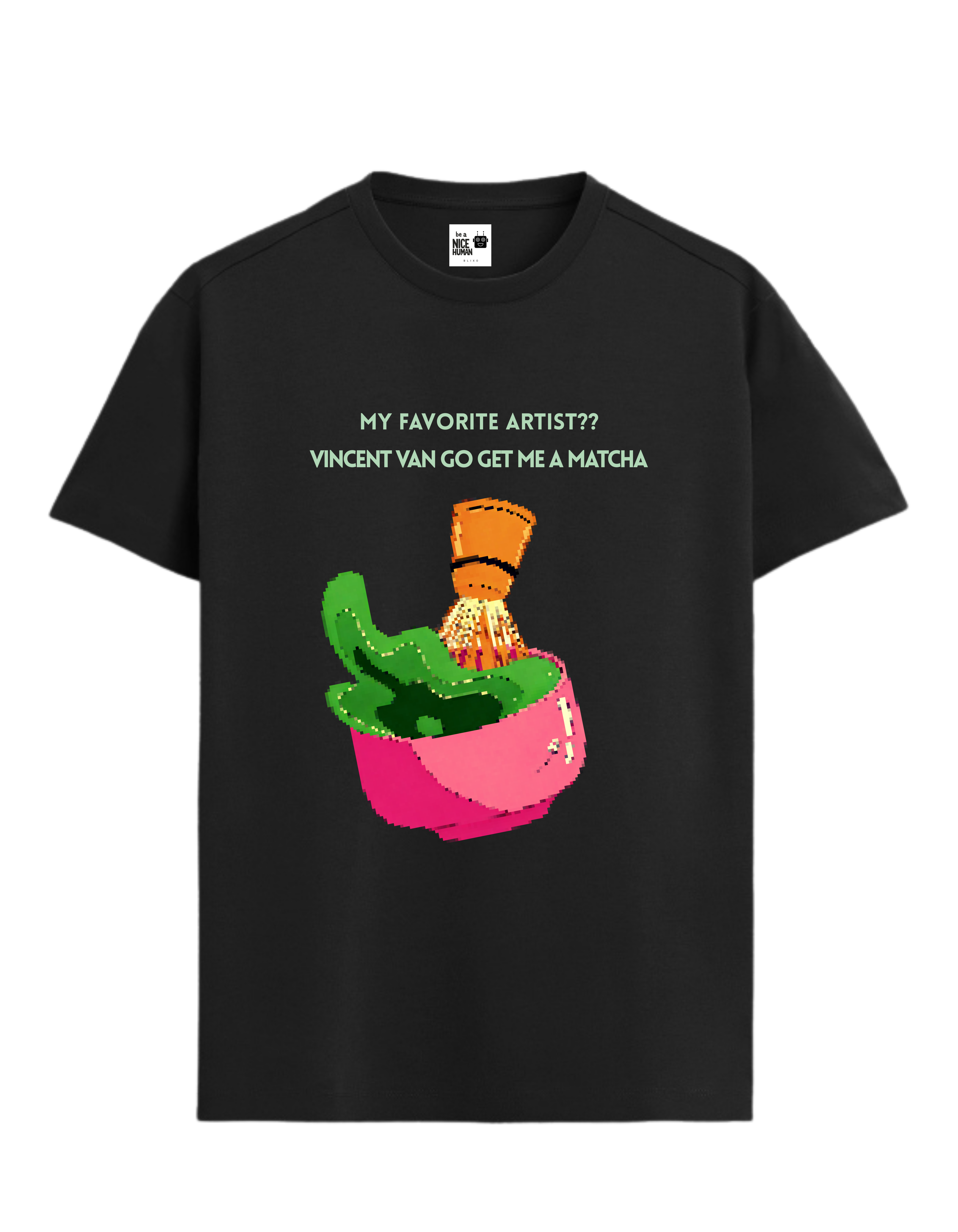 Matcha Addict Pixel Graphic Unisex T-Shirt