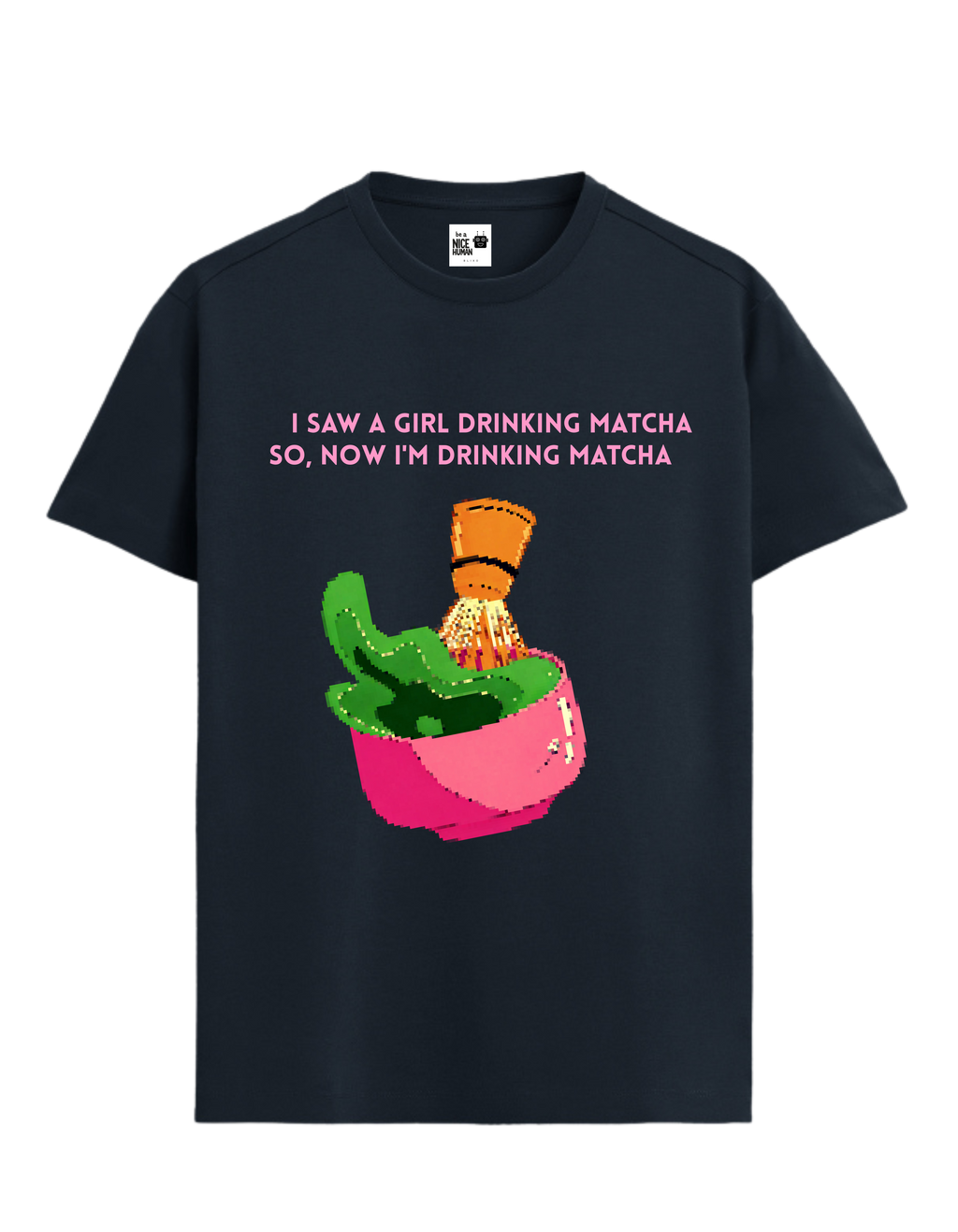 Matcha Addict Pixel Graphic Unisex T-Shirt