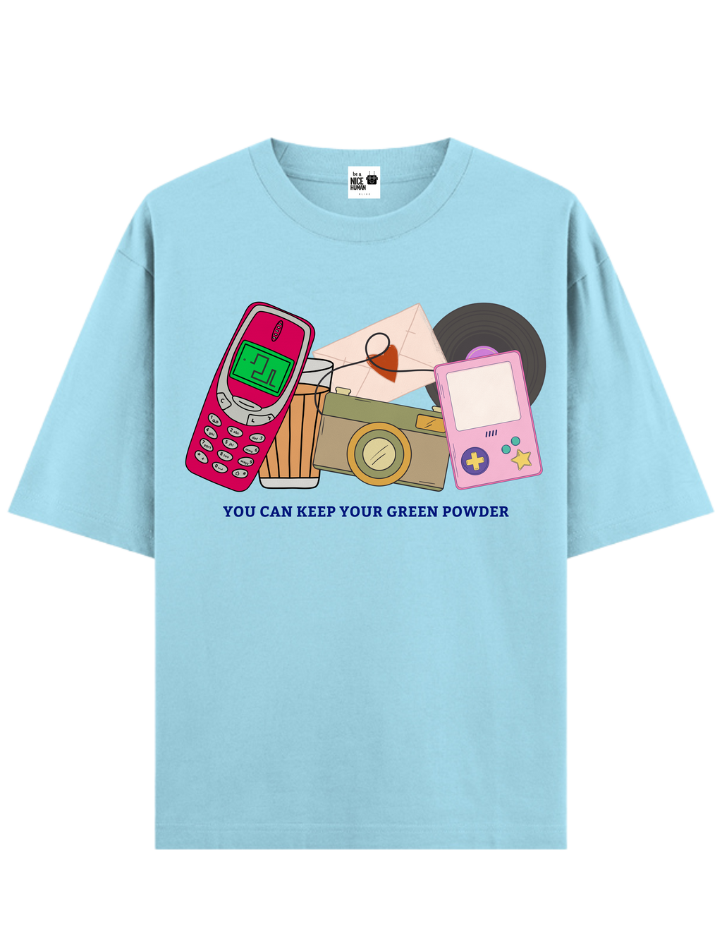 Nostalgia Y2K Anti - Matcha Unisex Oversized T-Shirt