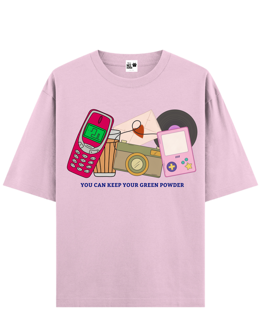 Nostalgia Y2K Anti - Matcha Unisex Oversized T-Shirt