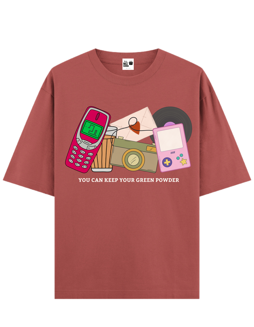 Nostalgia Y2K Anti - Matcha Unisex Oversized T-Shirt