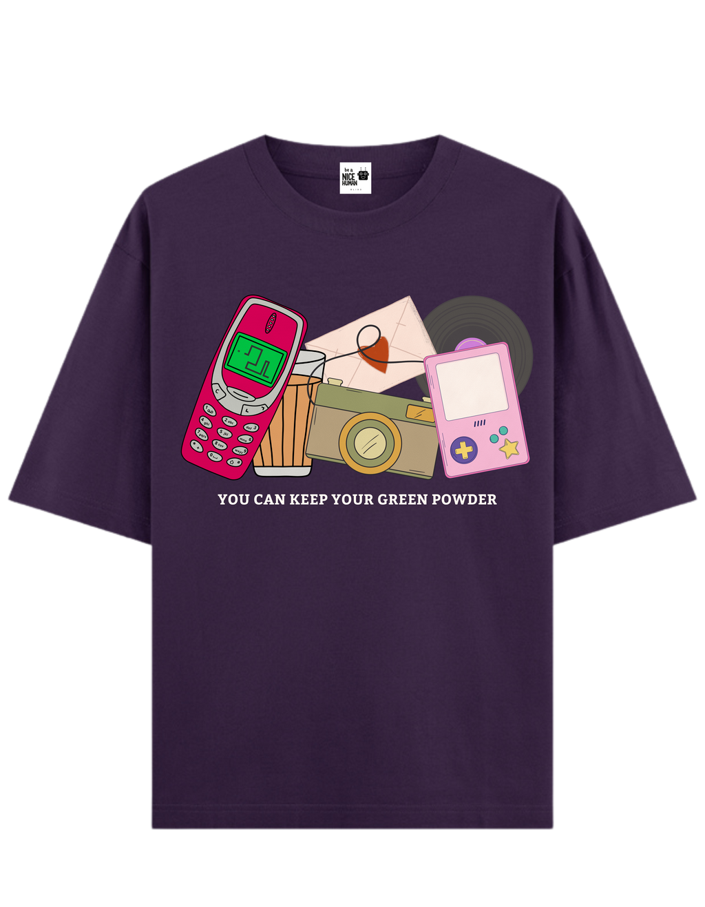 Nostalgia Y2K Anti - Matcha Unisex Oversized T-Shirt