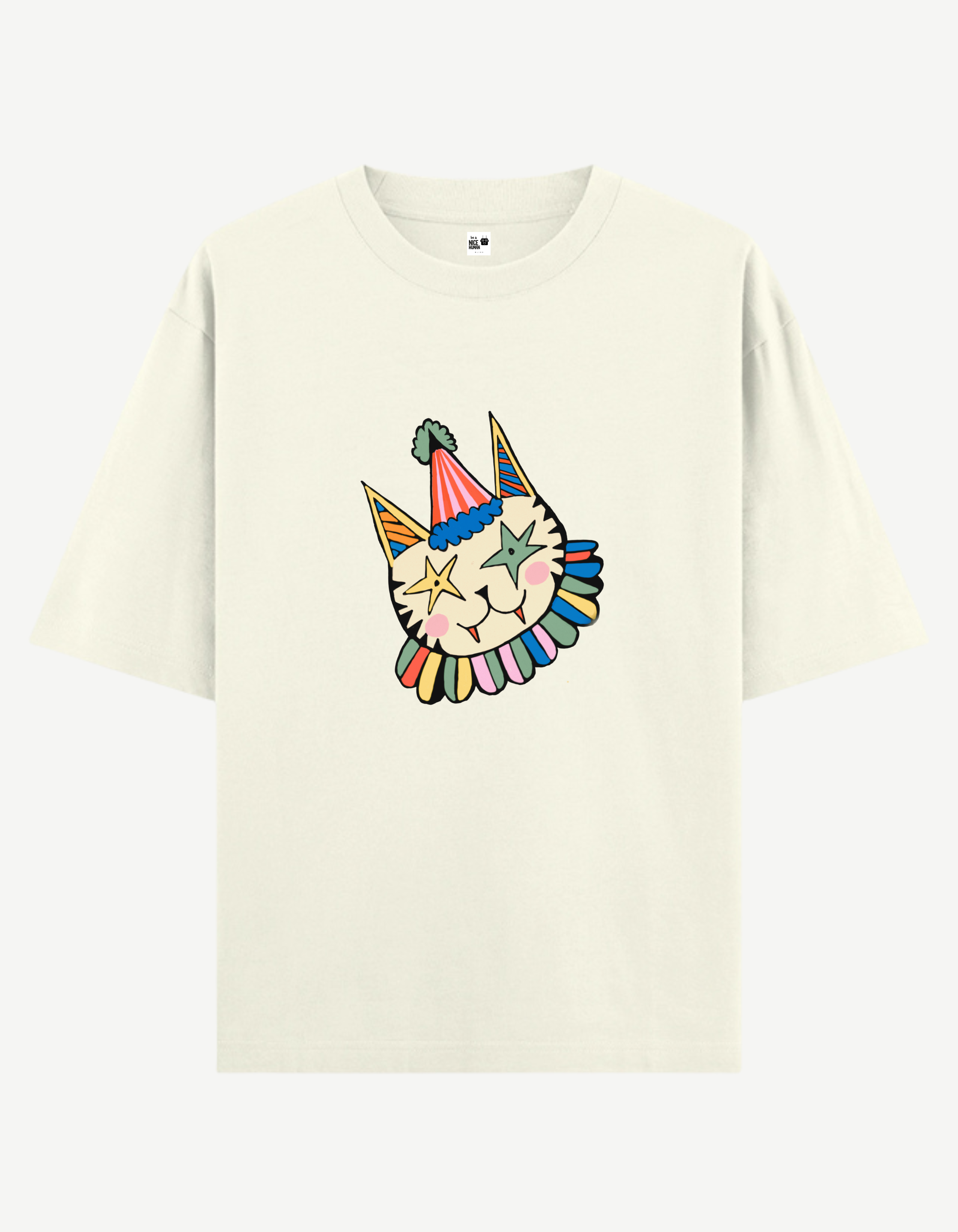 Clown Cat Oversized T-Shirt