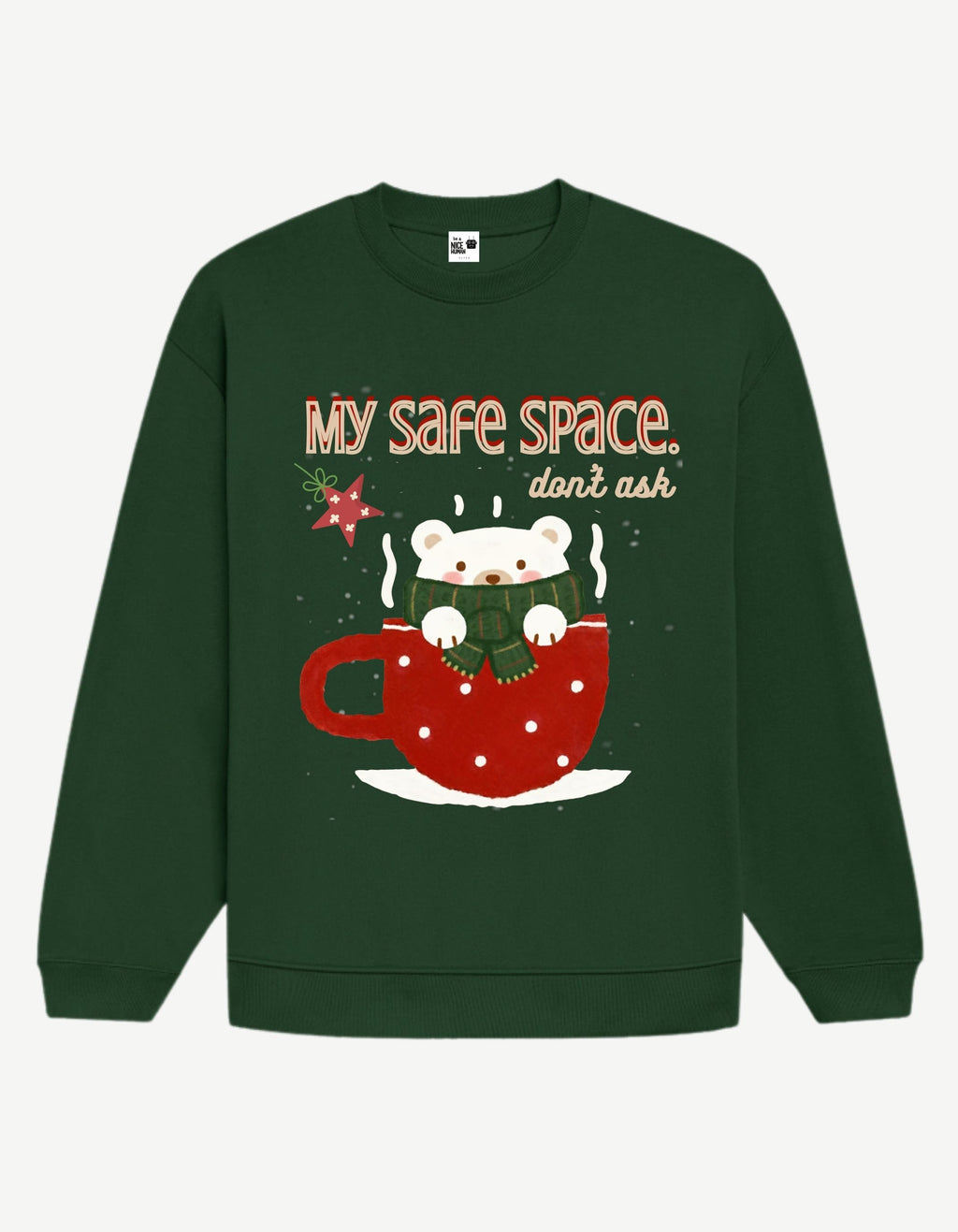 Cozy Bear Holiday Sweatshirt (Select Print placement - Front or Back)