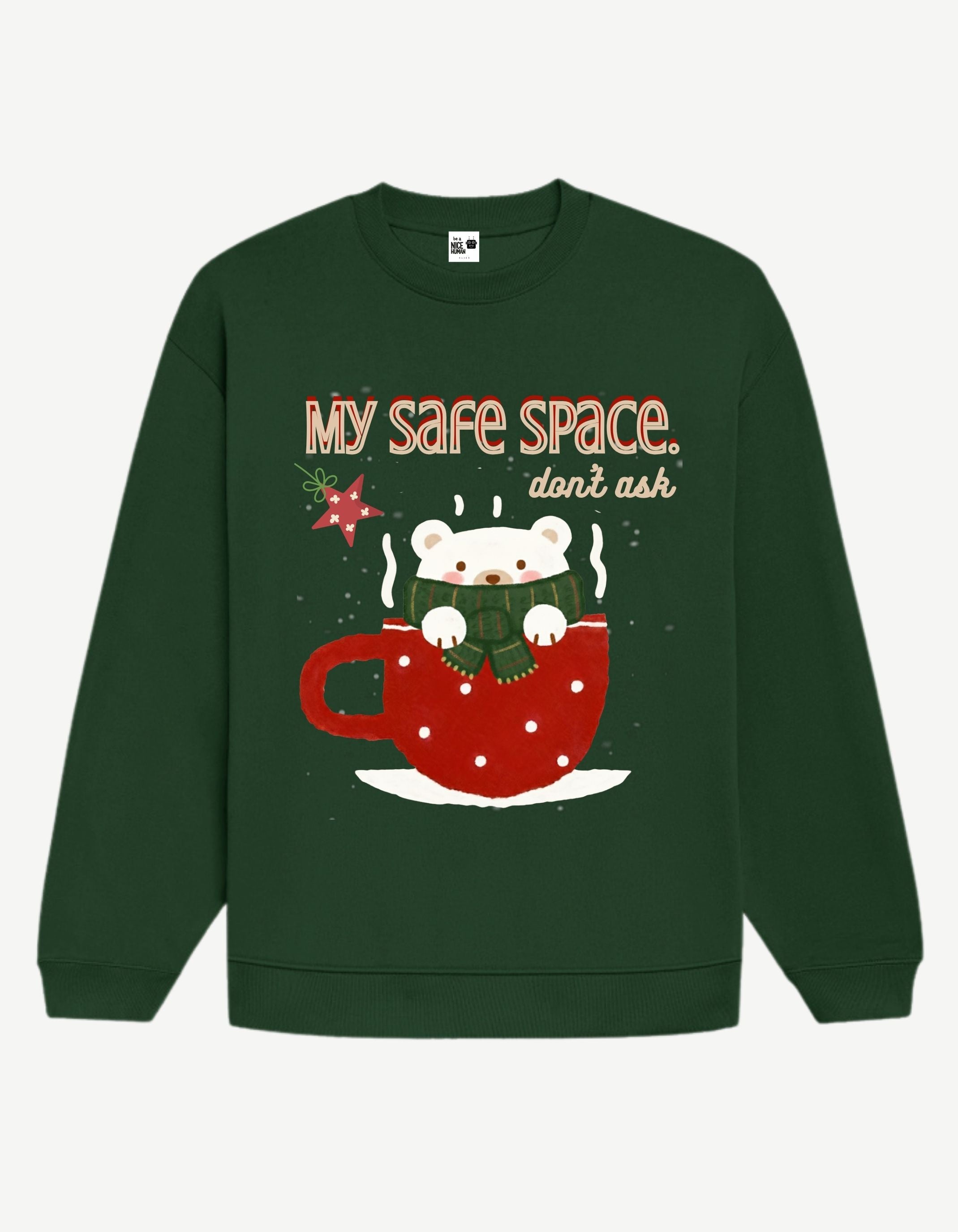 Cozy Bear Holiday Sweatshirt (Select Print placement - Front or Back)