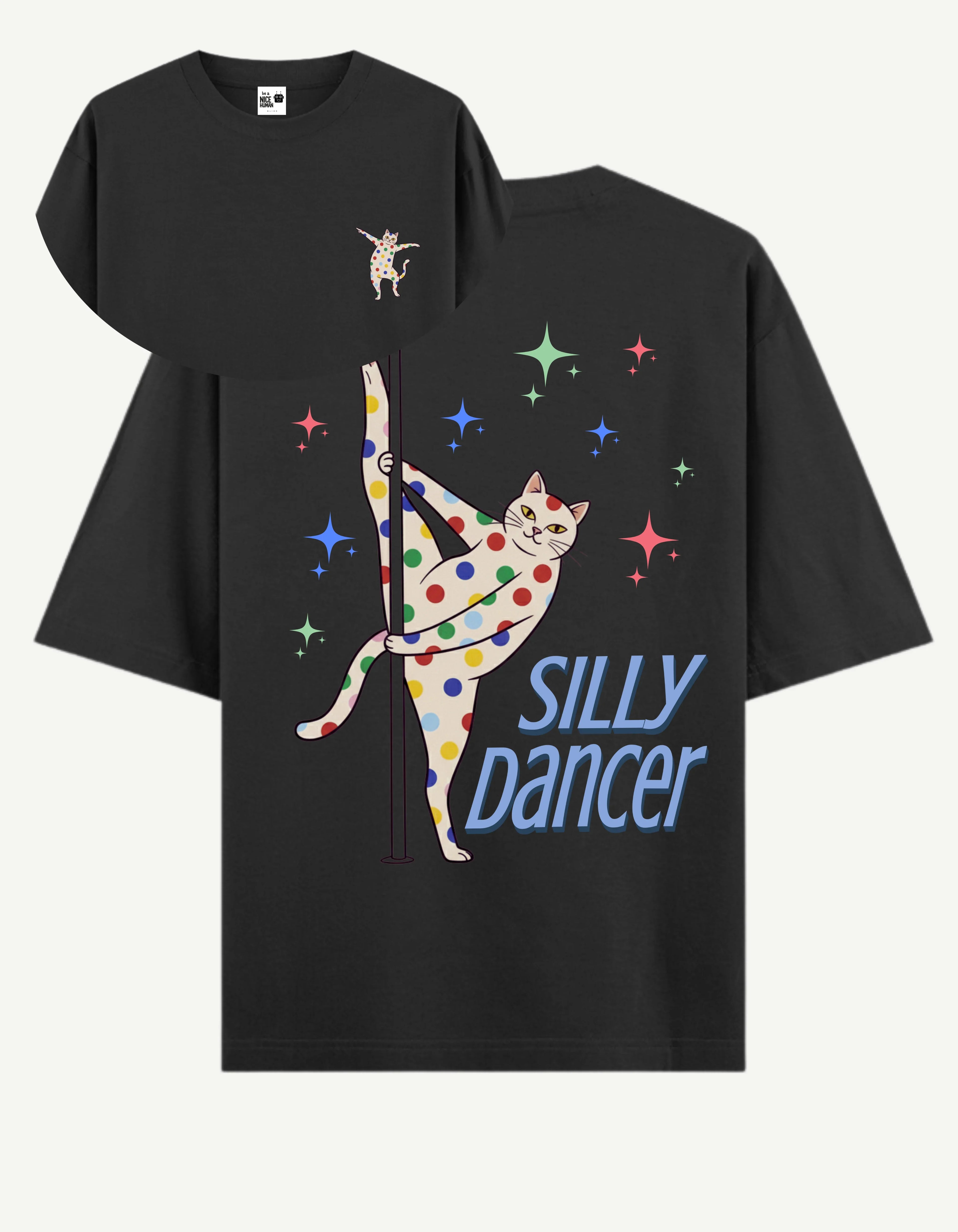 Silly Pole Dancer Cat T-Shirt