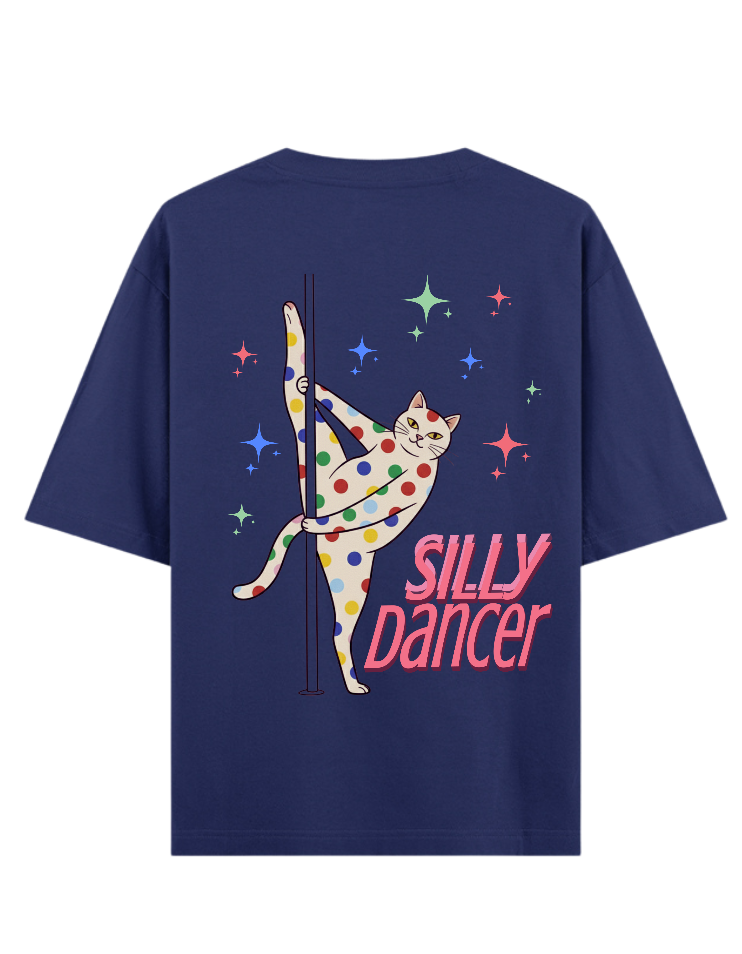 Proud Silly Dancing Cat Unisex Oversized Fit T-Shirt