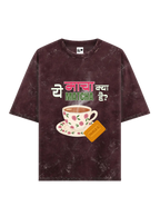 Funny Chai Over Matcha Graphic Washed T-Shirt