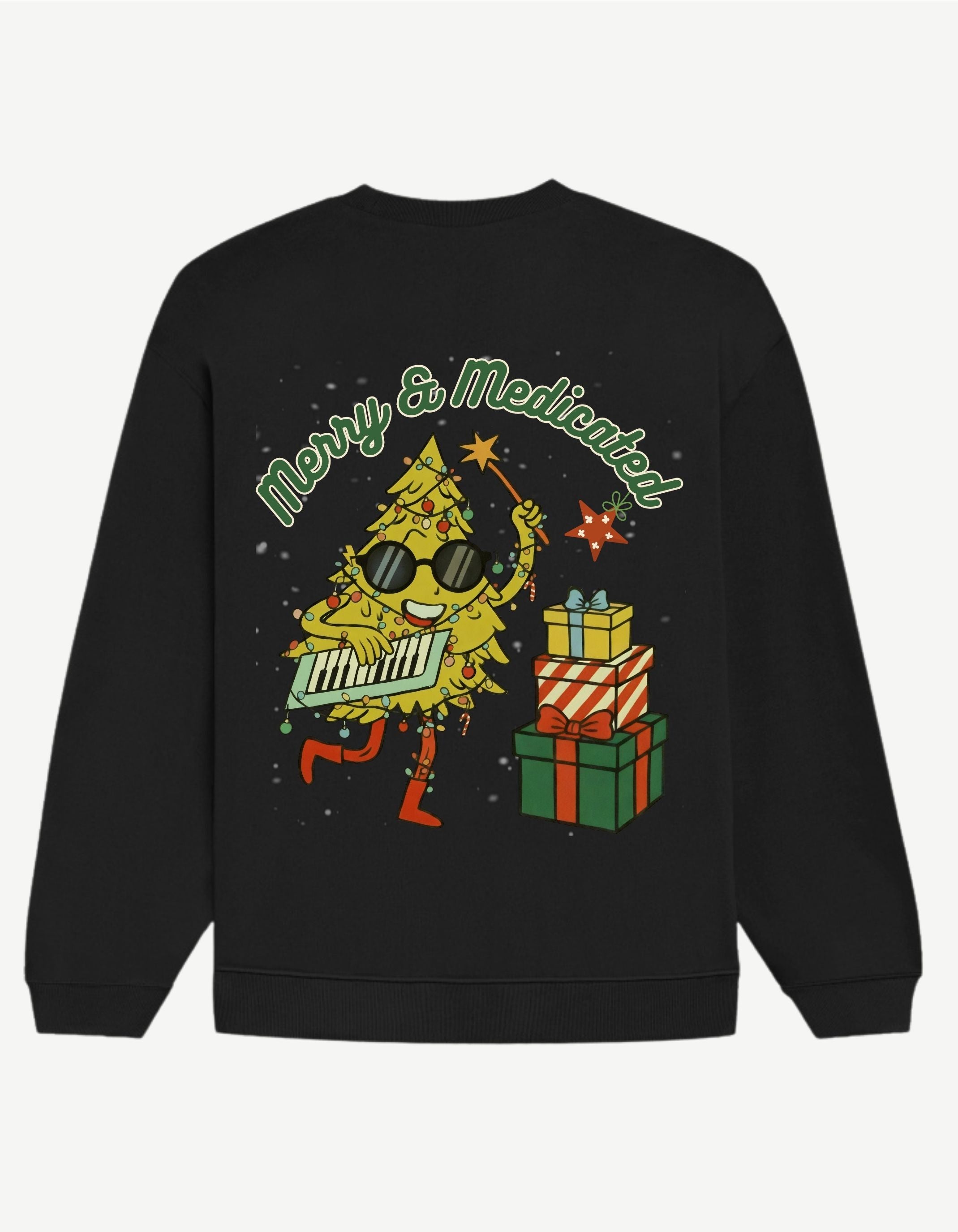 Funny Christmas Sweatshirt (Select Print placement - Front or Back)