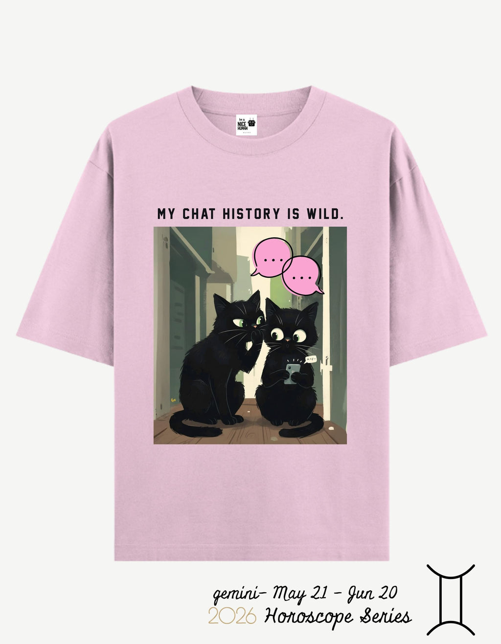 Gemini Zodiac Oversized Fit T-Shirt