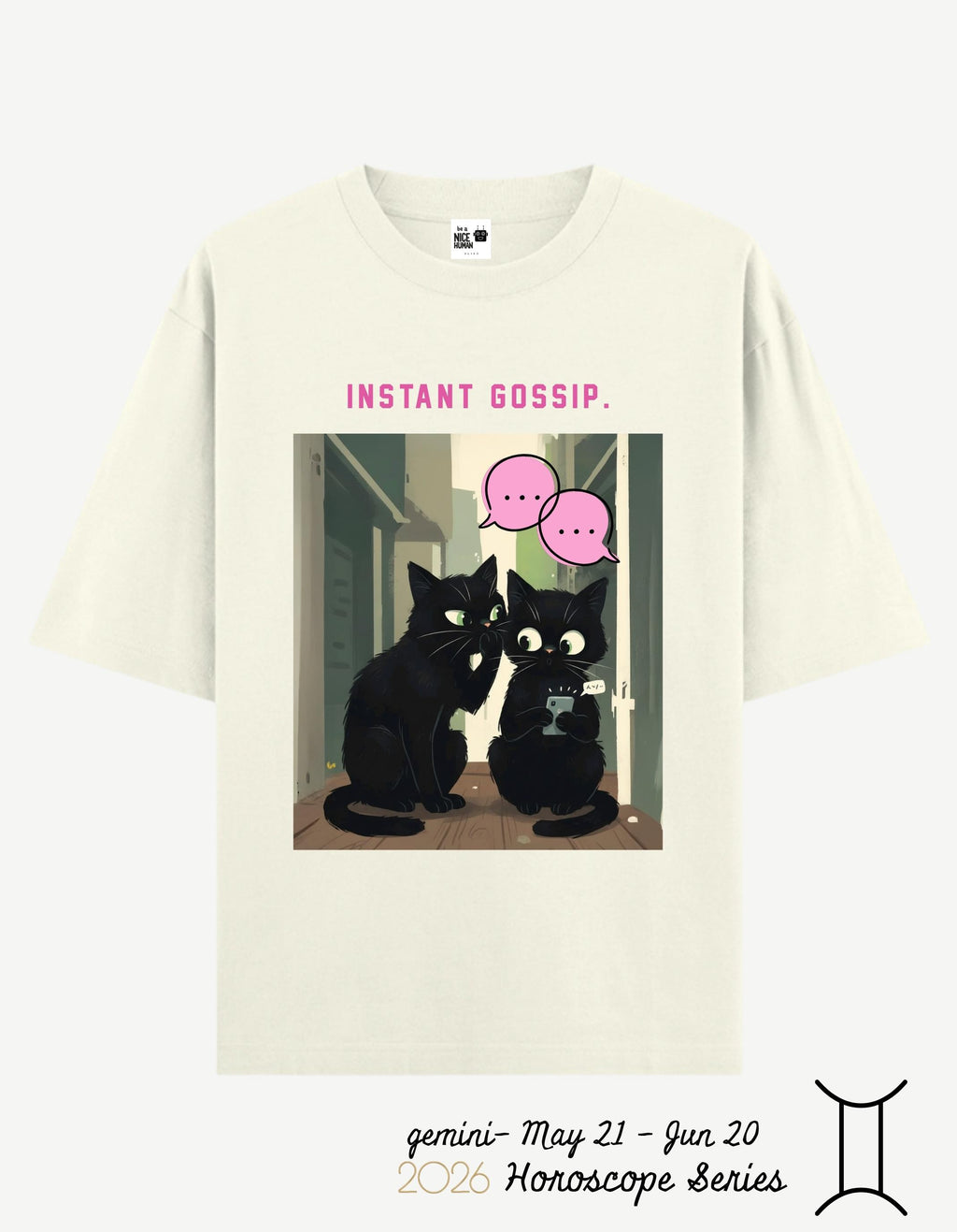 Gemini Zodiac Oversized Fit T-Shirt