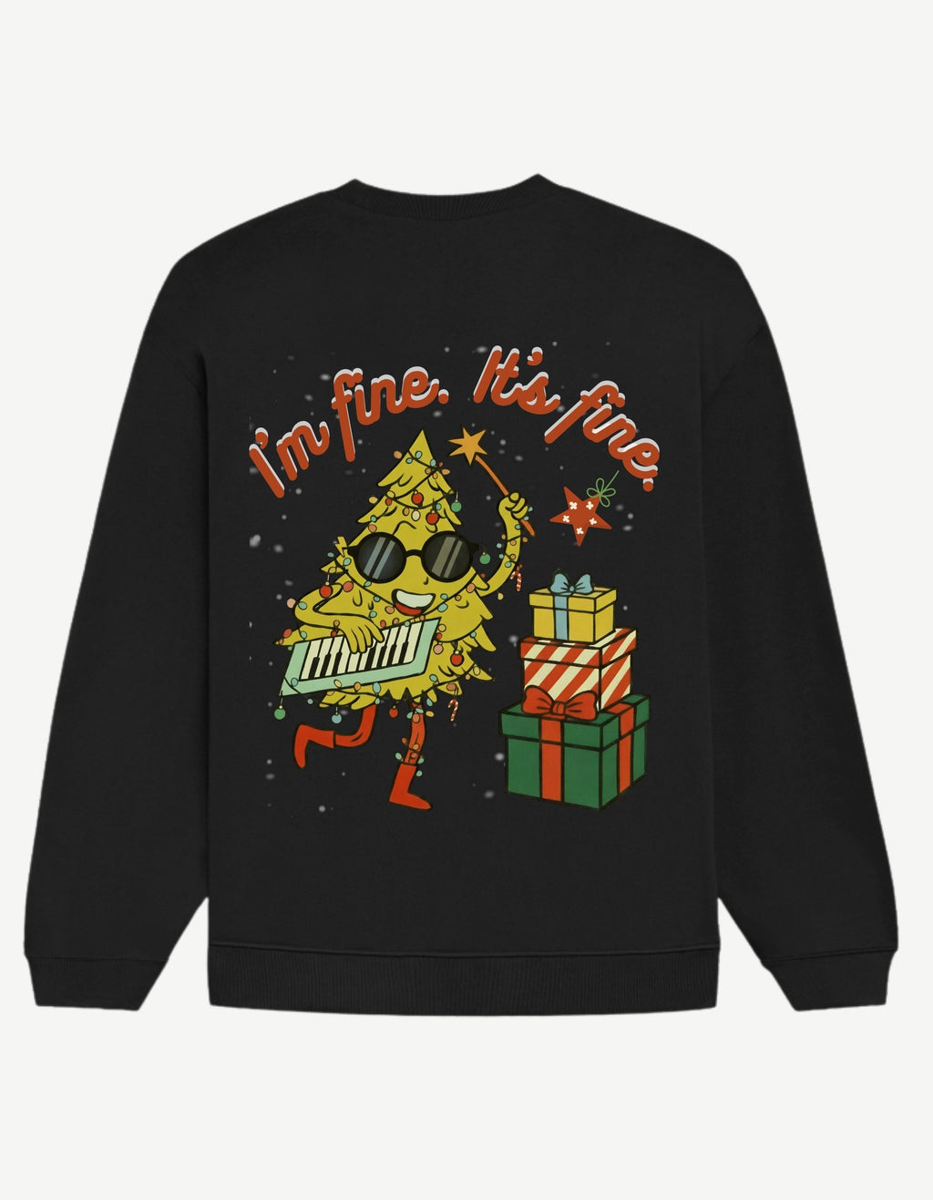 Funny Christmas Sweatshirt (Select Print placement - Front or Back)