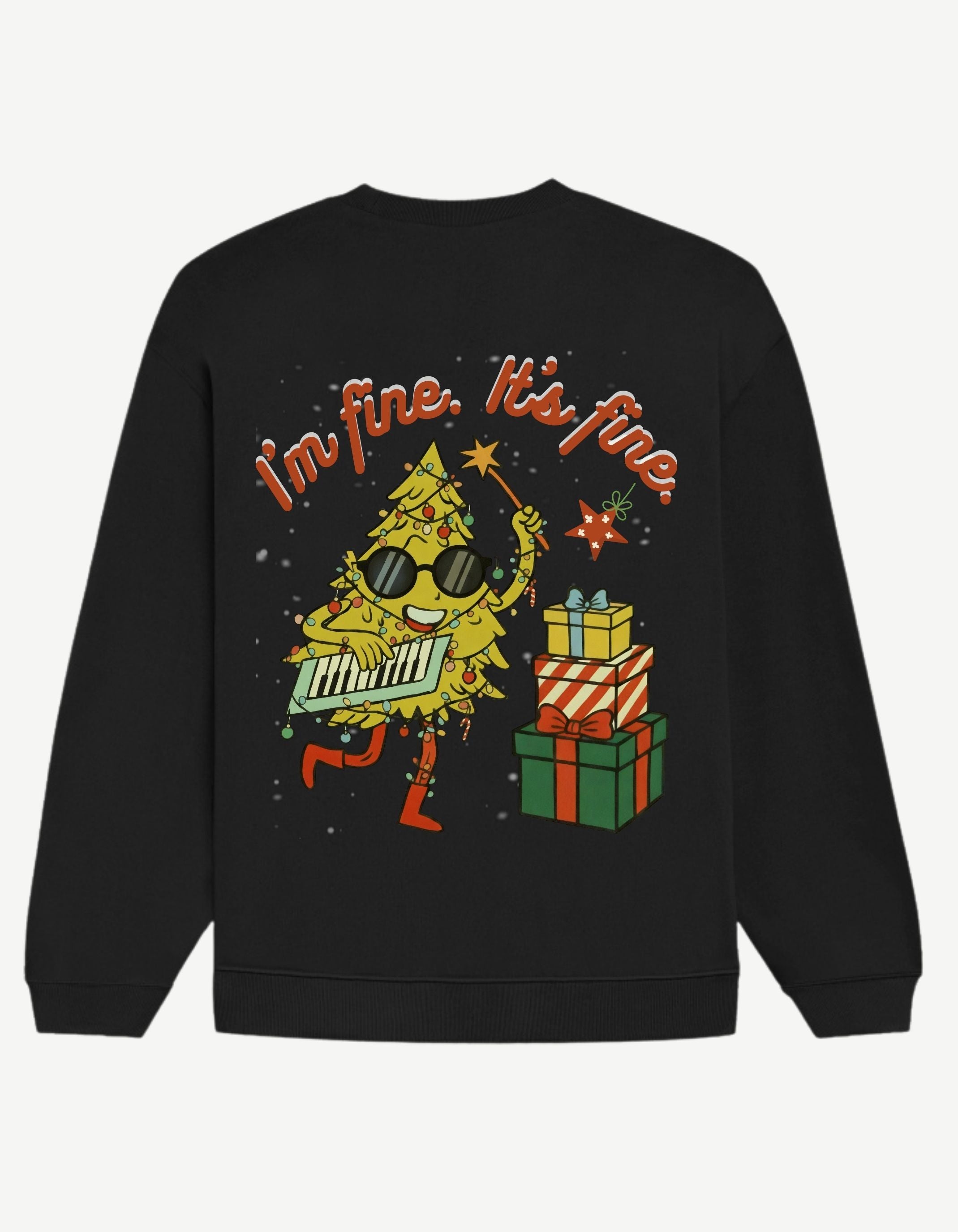 Funny Christmas Sweatshirt (Select Print placement - Front or Back)