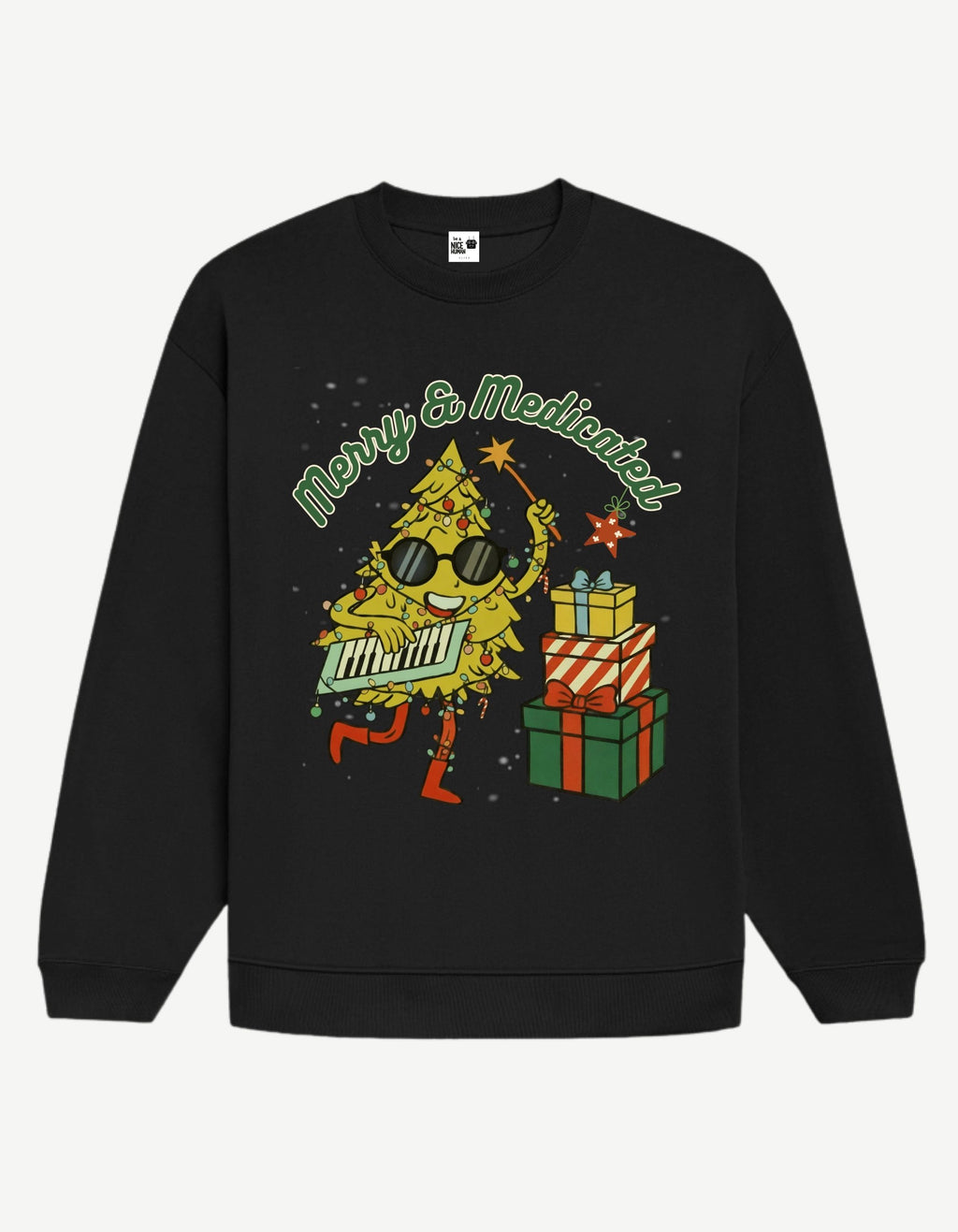 Funny Christmas Sweatshirt (Select Print placement - Front or Back)