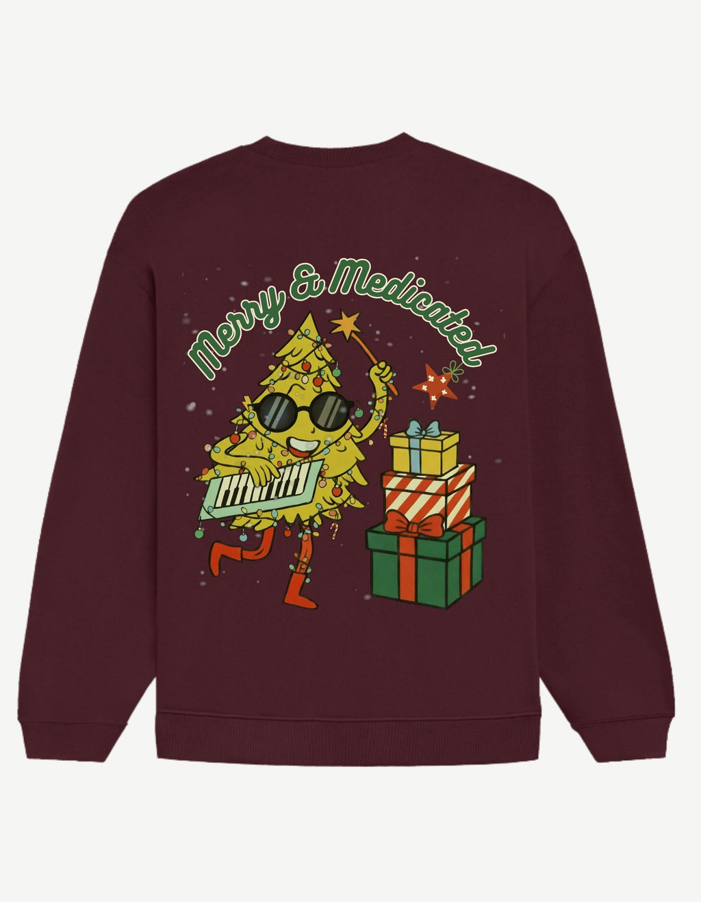Funny Christmas Sweatshirt (Select Print placement - Front or Back)