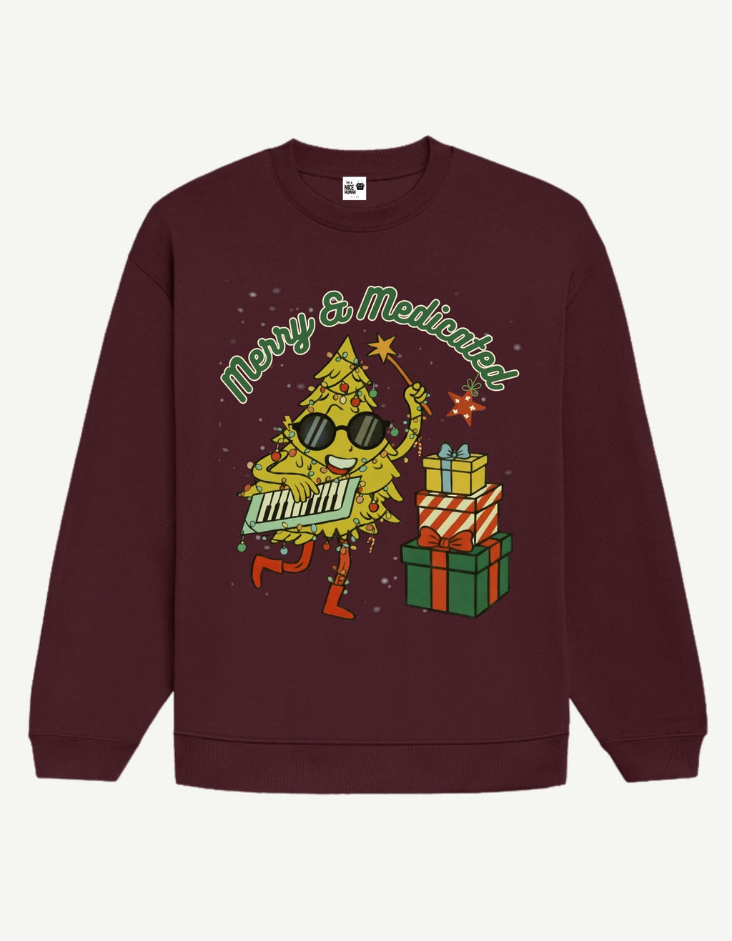 Funny Christmas Sweatshirt (Select Print placement - Front or Back)