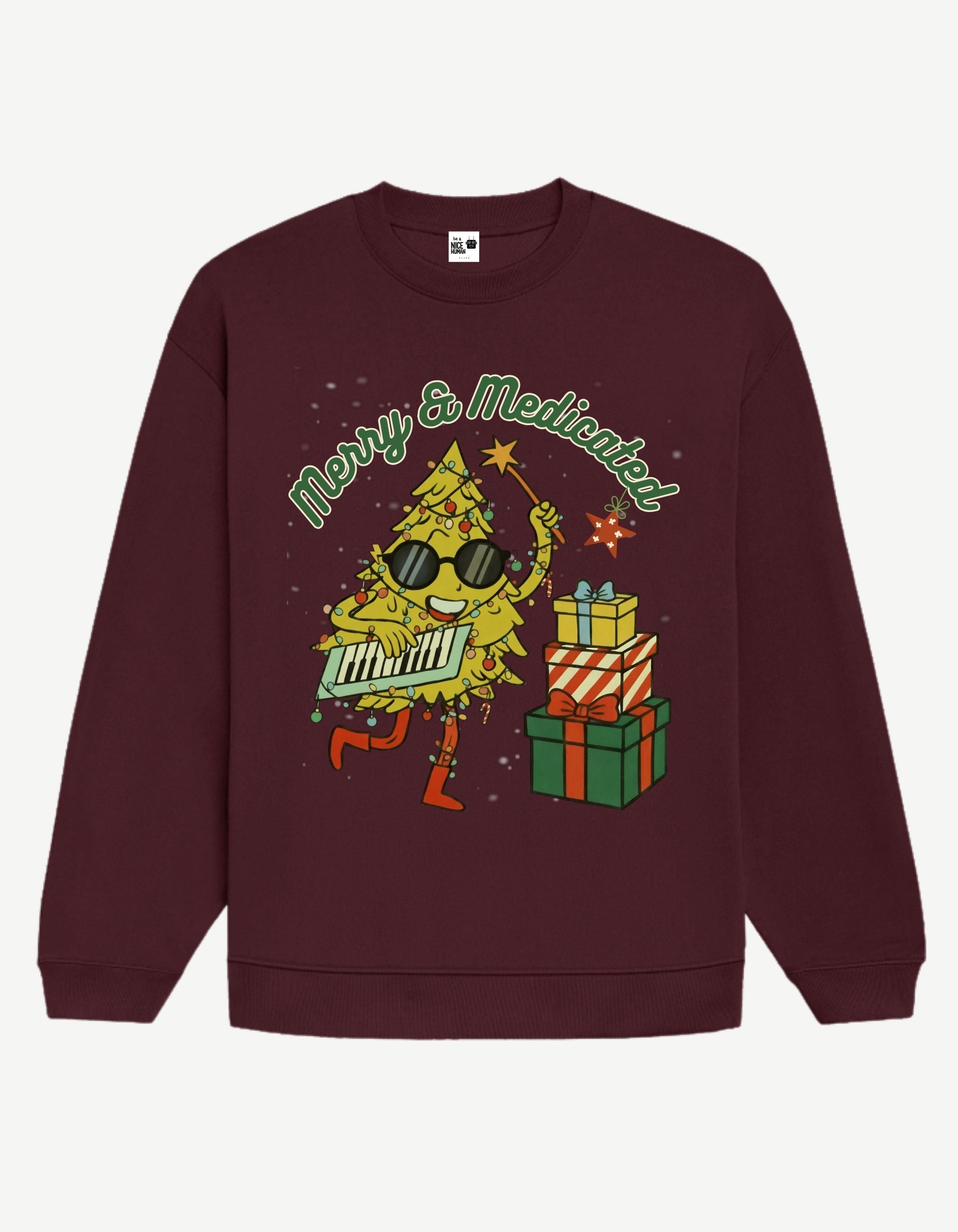 Funny Christmas Sweatshirt (Select Print placement - Front or Back)