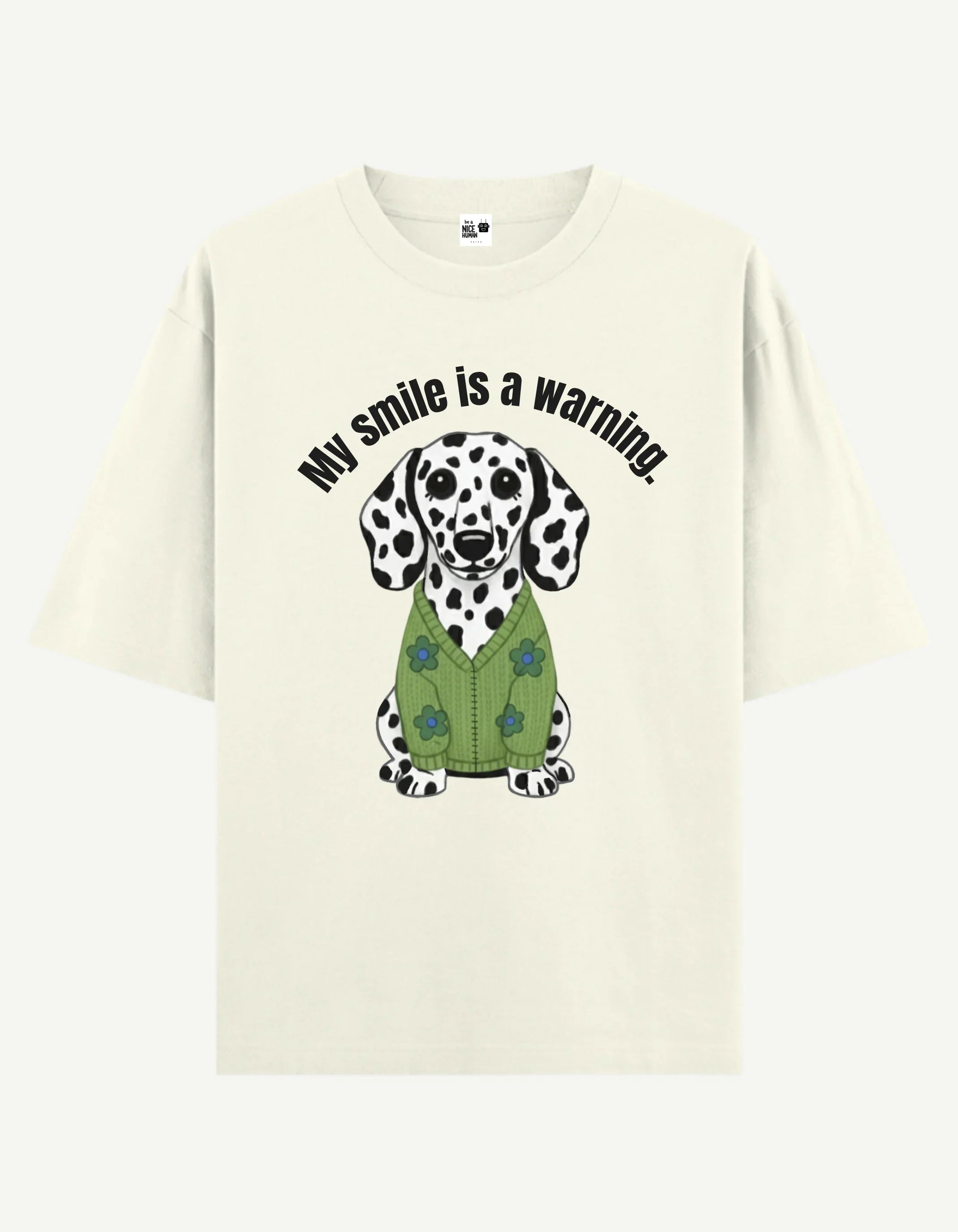 Dog in Green Cardigan T-Shirt