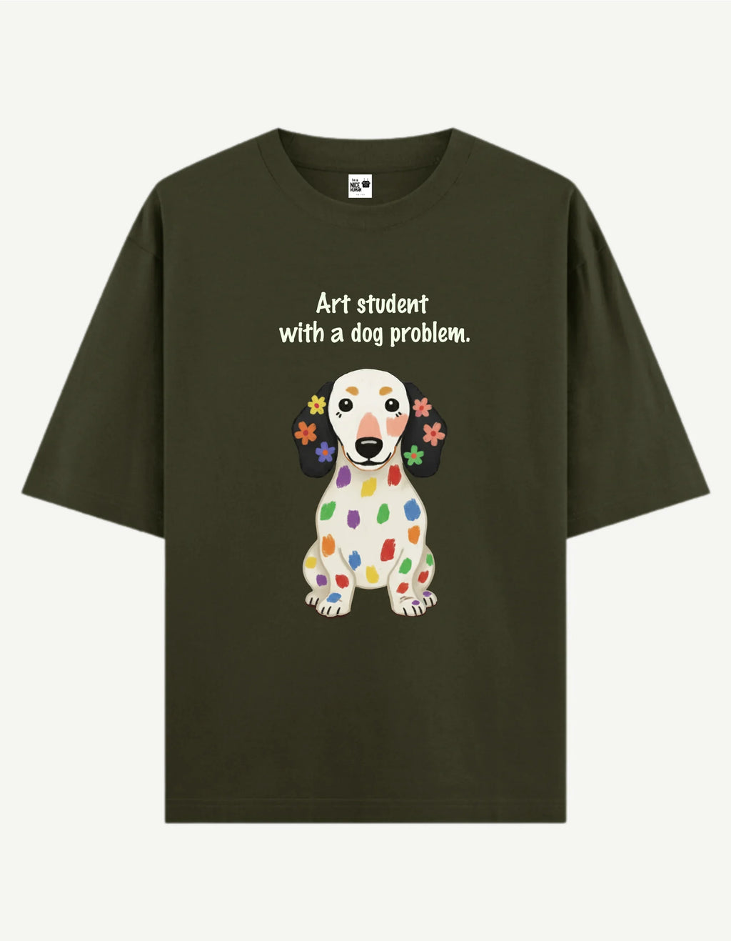 Rainbow Spot Dog T-Shirt