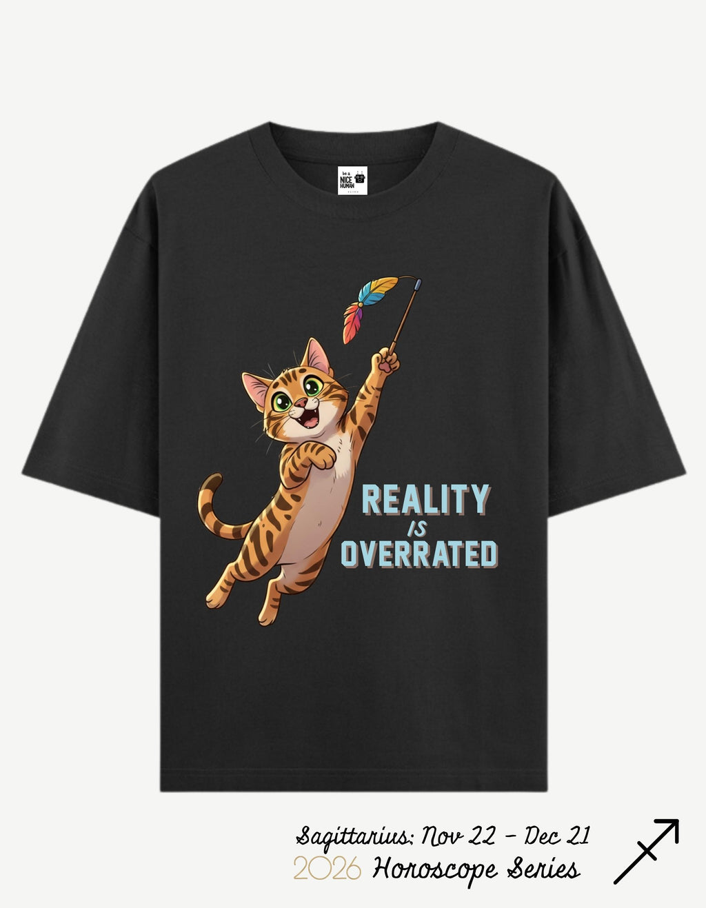 Sagittarius Zodiac Oversized Fit T-Shirt