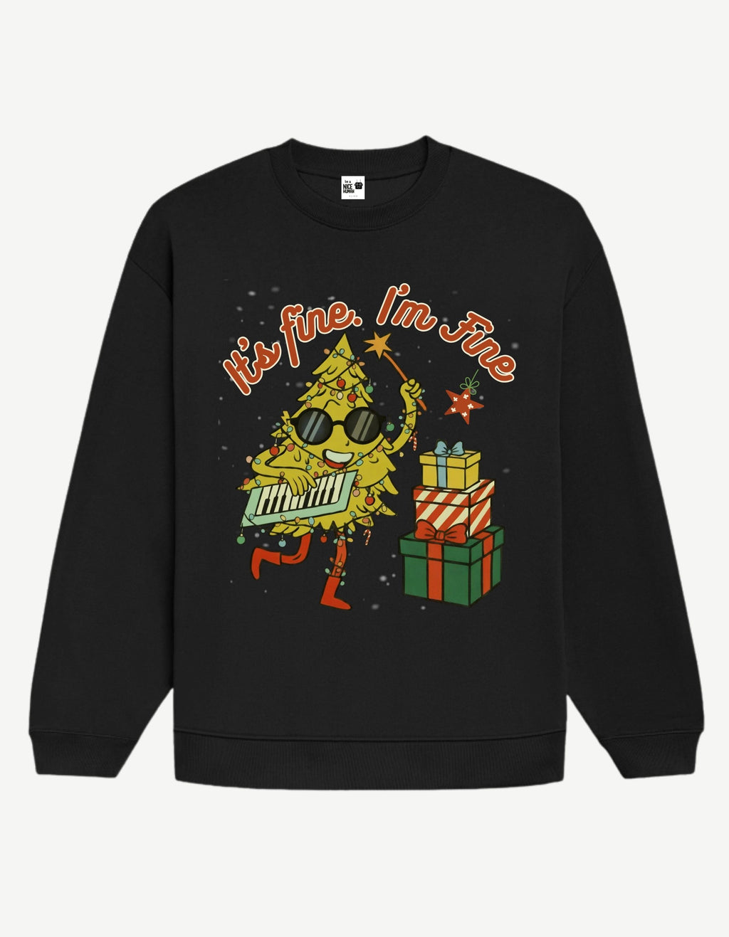 Funny Christmas Sweatshirt (Select Print placement - Front or Back)