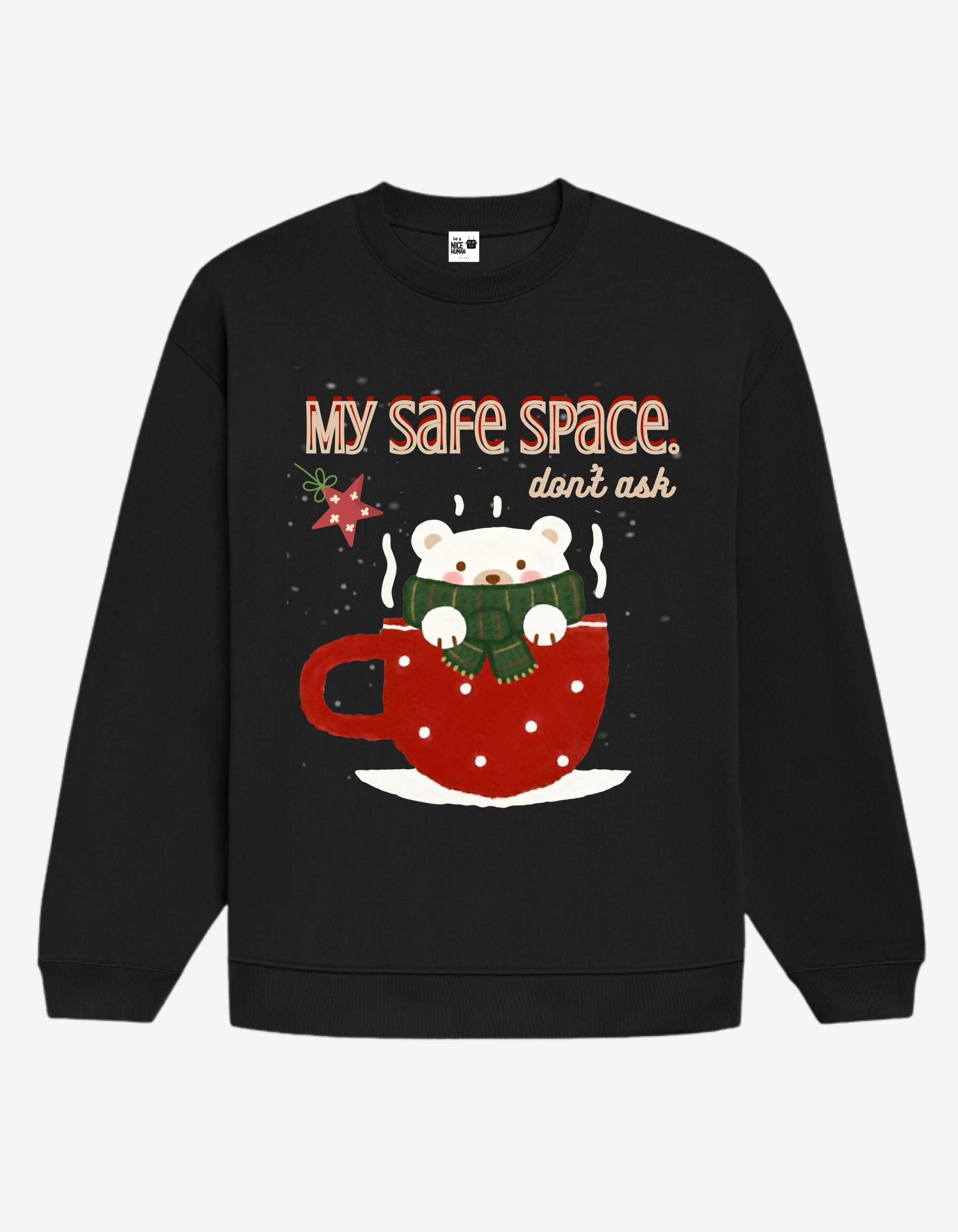 Cozy Bear Holiday Sweatshirt (Select Print placement - Front or Back)