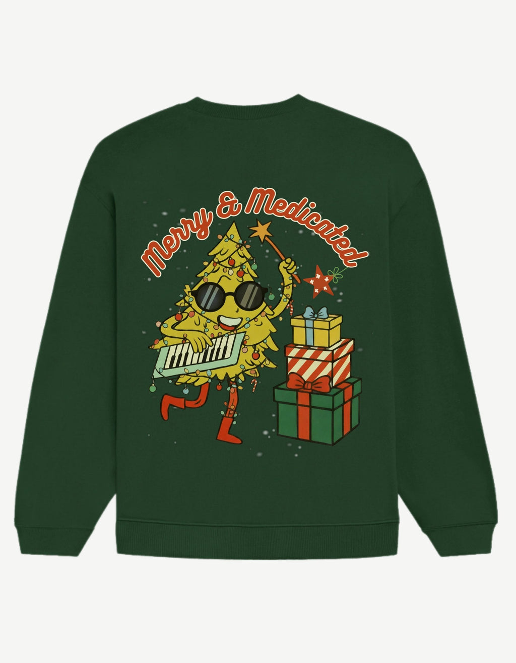 Funny Christmas Sweatshirt (Select Print placement - Front or Back)