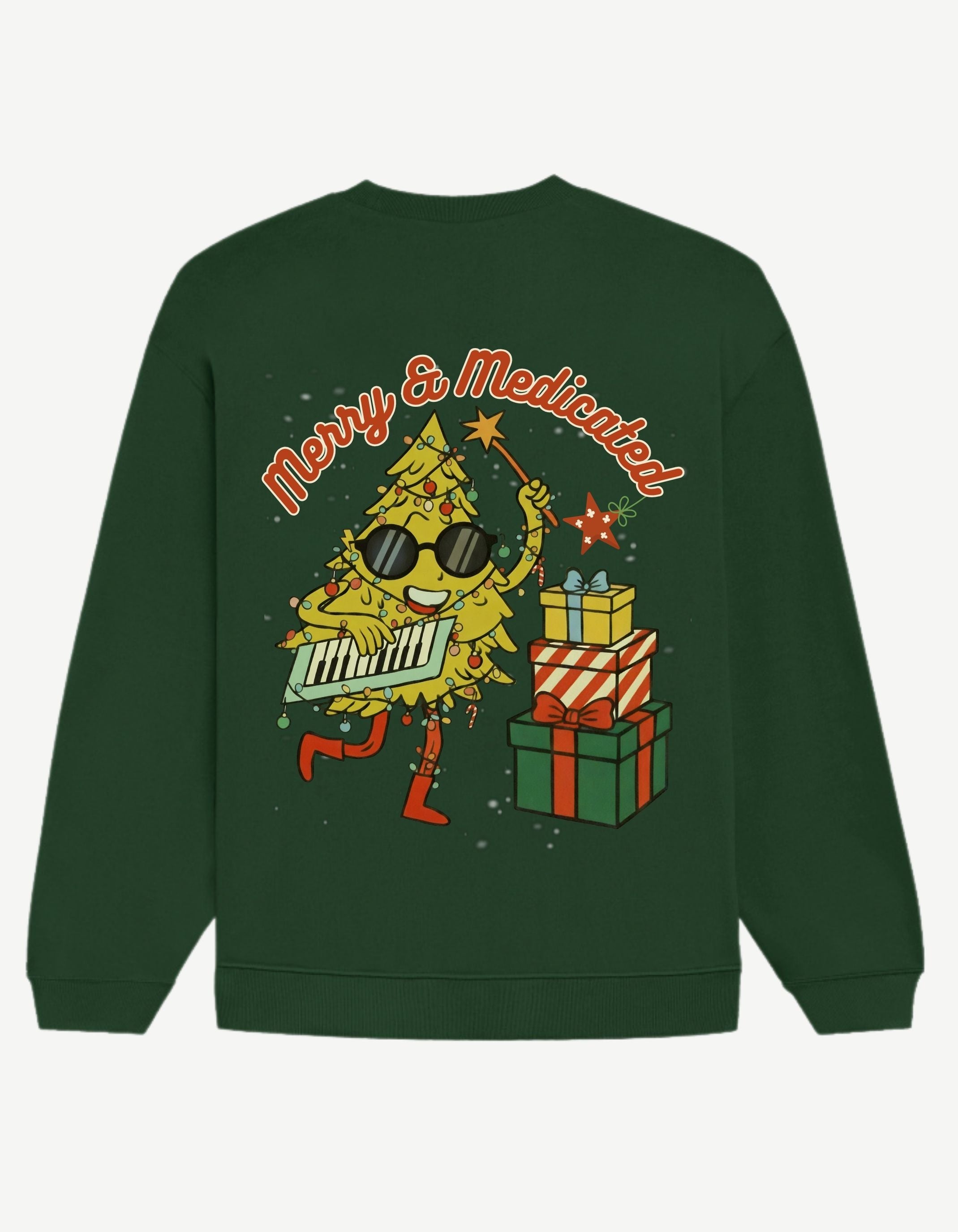 Funny Christmas Sweatshirt (Select Print placement - Front or Back)